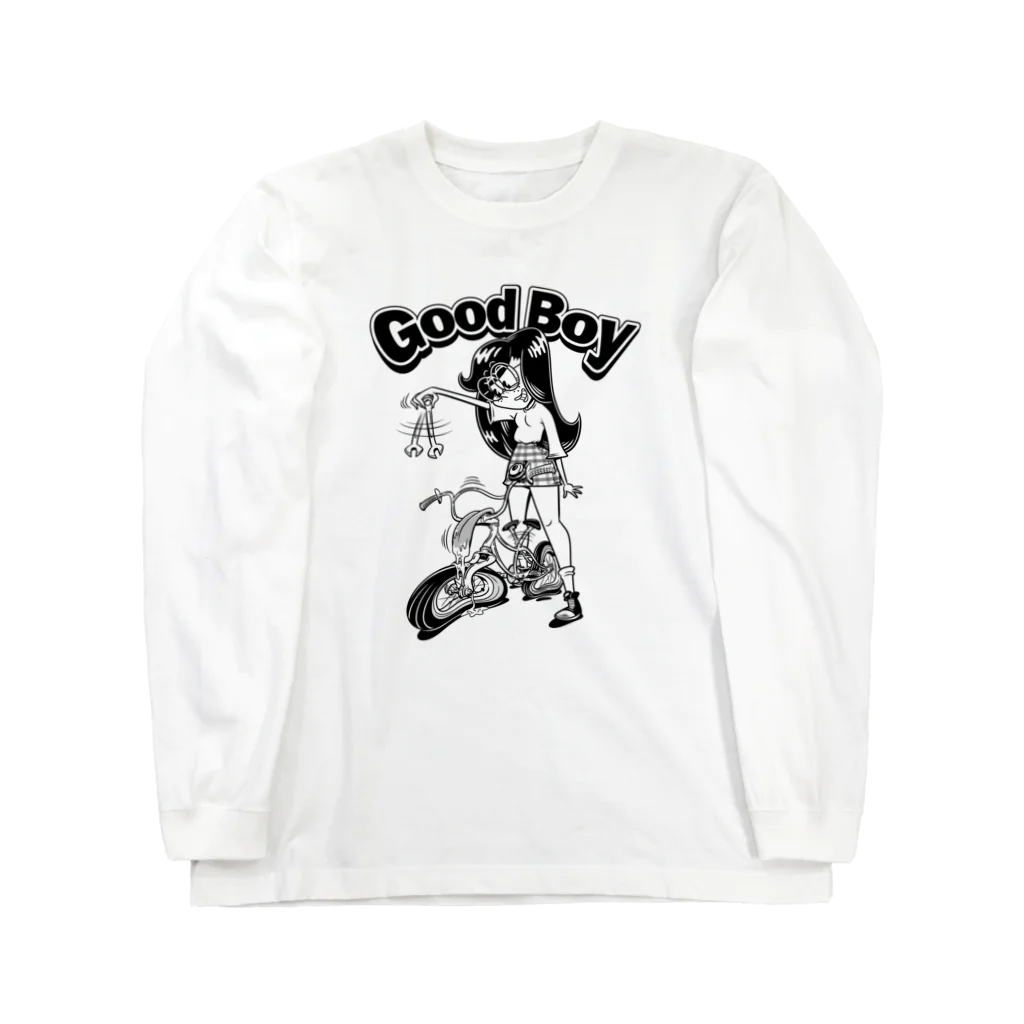 nidan-illustrationの"Good Boy" ロングスリーブTシャツ