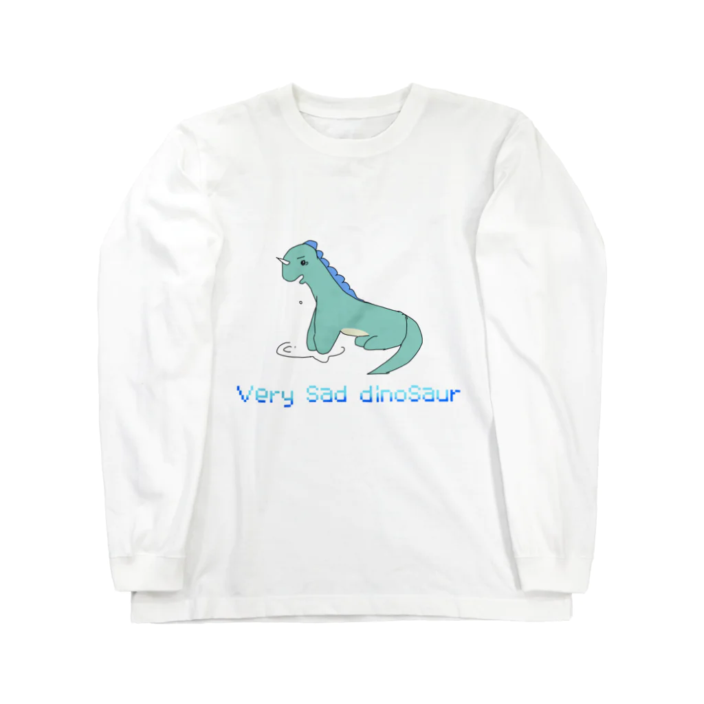 🥷のVery sad dinosaur ロングスリーブTシャツ