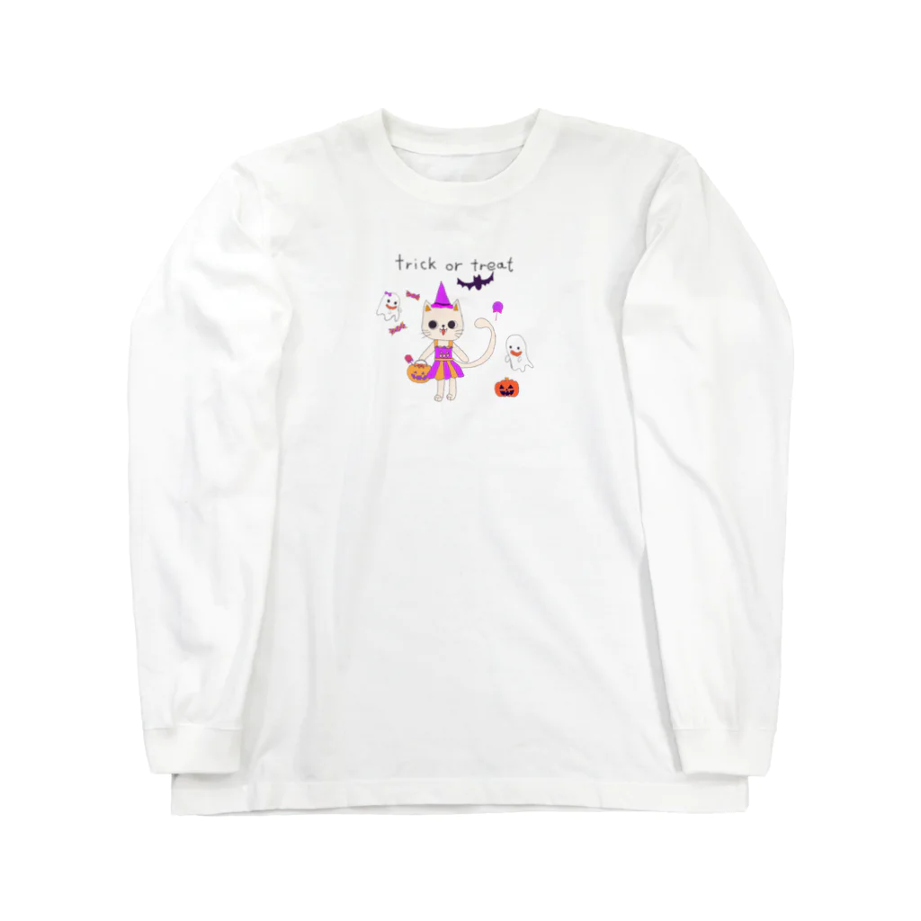 ゆずずショップのトリック・オア・トリート　ねこ Long Sleeve T-Shirt