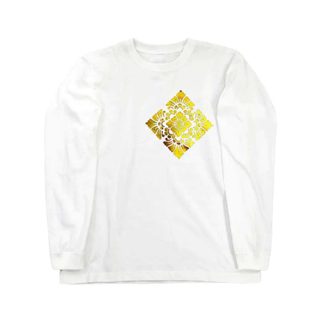 Toko Nataraja Baliのバリダンス衣装モチーフ菱 Long Sleeve T-Shirt