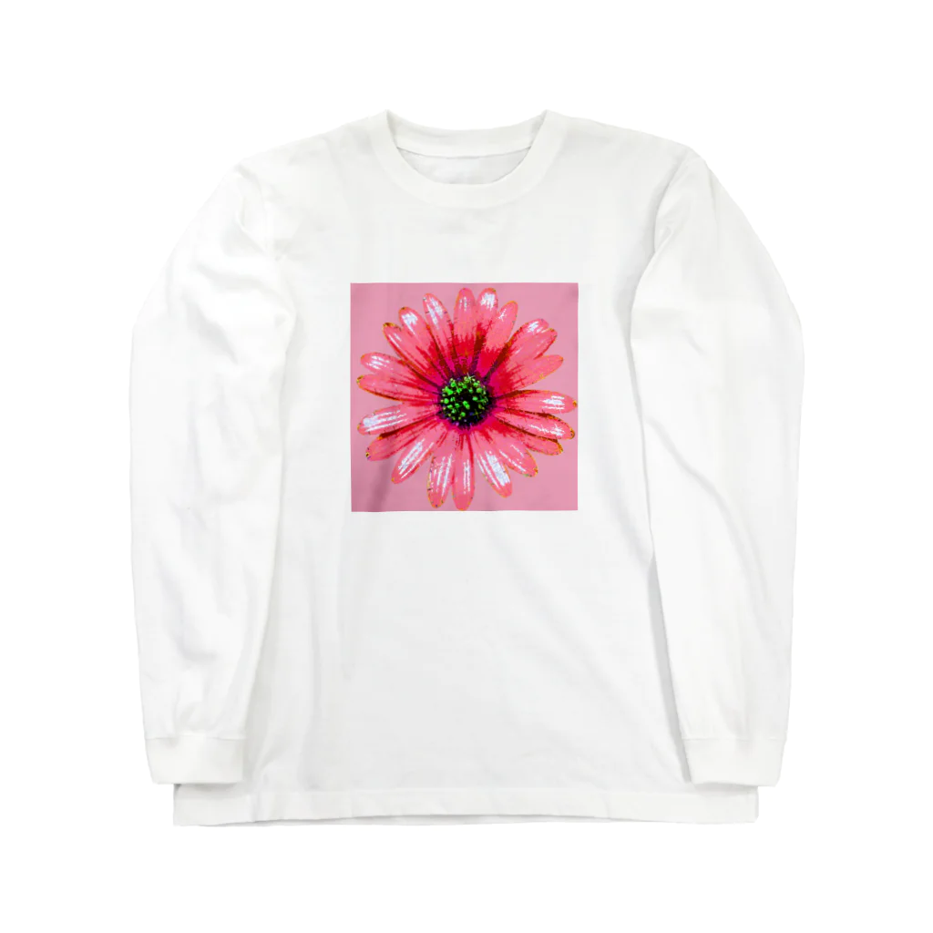 LilacGingerの花のロンT（ピンク）SUZURI限定 ロングスリーブTシャツ