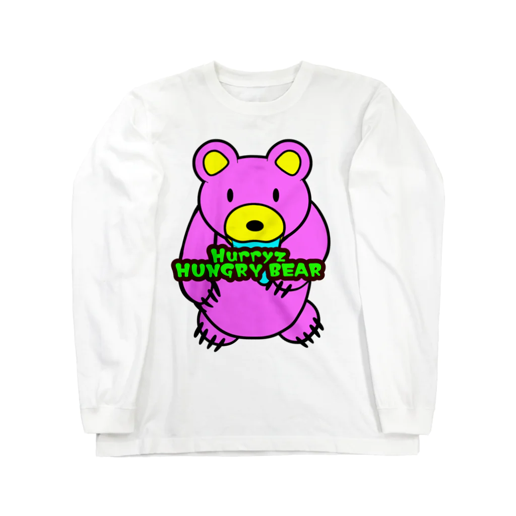 Hurryz HUNGRY BEARのHurryz HUNGRY BEAR ピンク ロングスリーブTシャツ