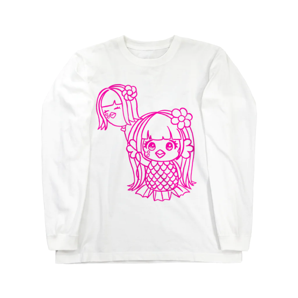 歌うバルーンパフォーマMIHARU✨〜あいことばは『笑顔の魔法』〜😍🎈のミハビエ💖ピンク💖 Long Sleeve T-Shirt