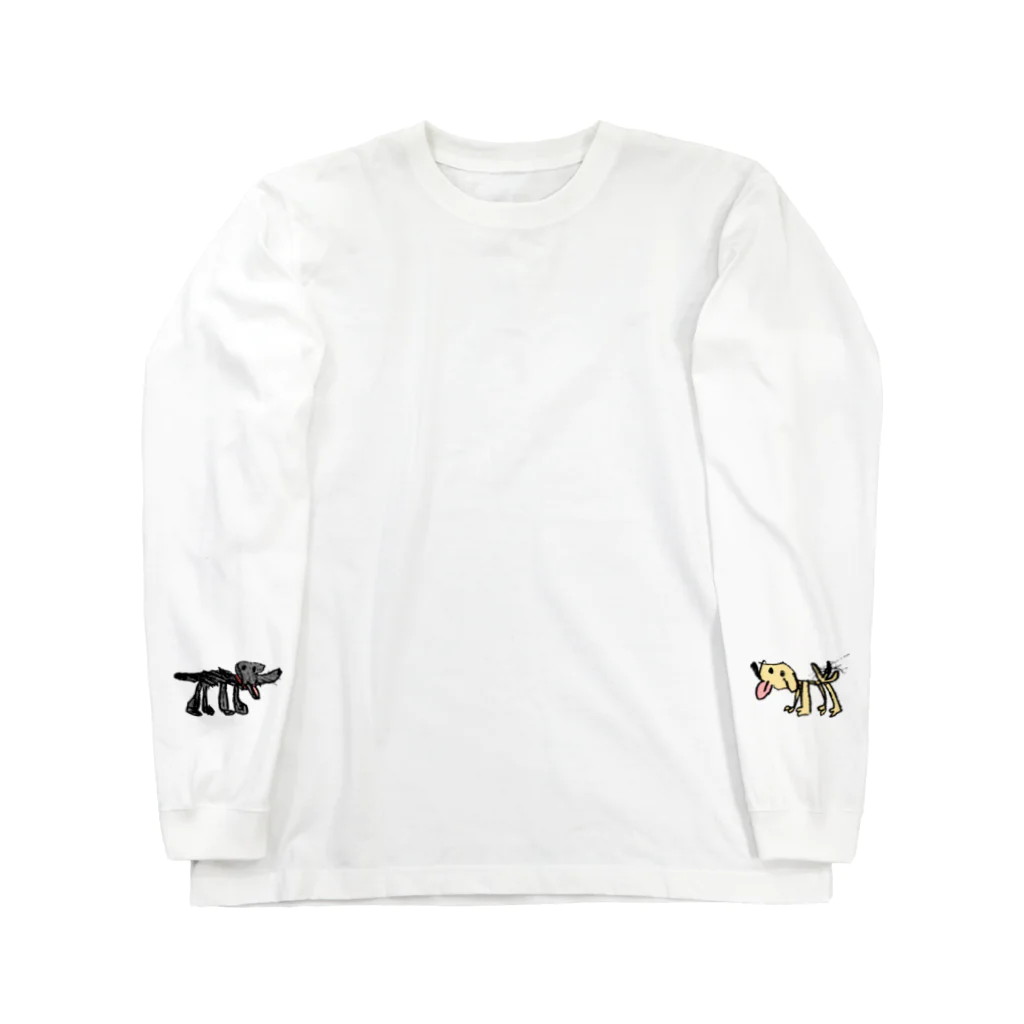 PARENT and CHILDの【👶】わをん(白) Long Sleeve T-Shirt