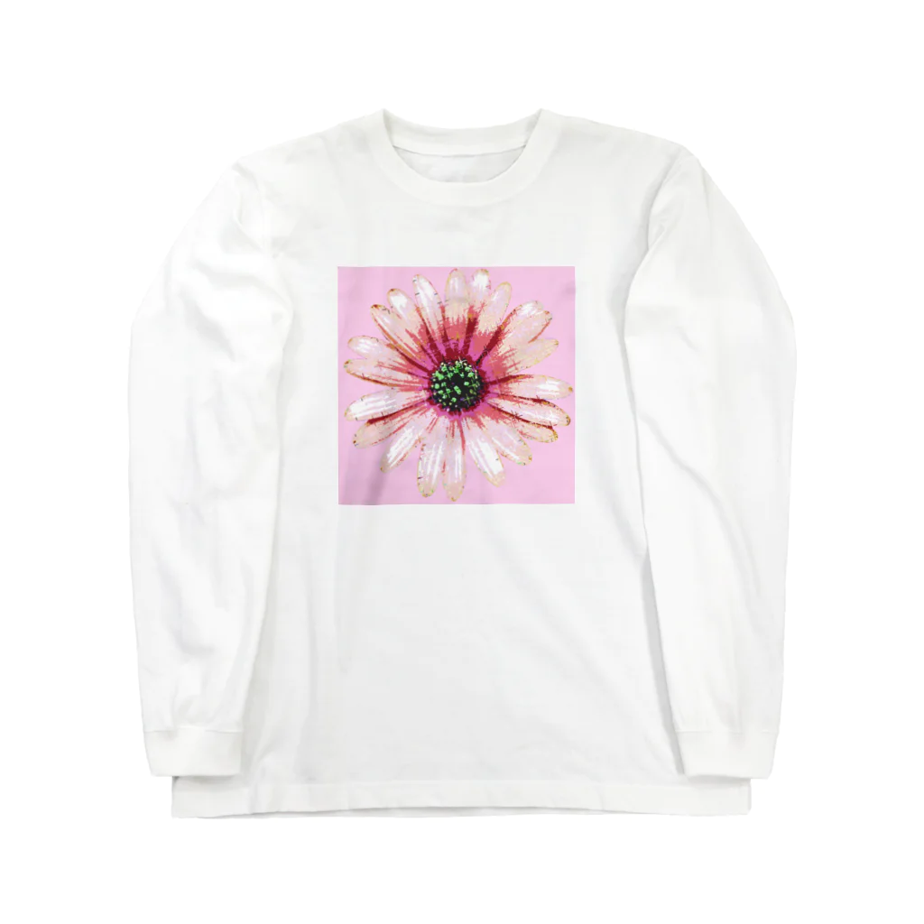 LilacGingerの花のロンT（pink）SUZURI限定 ロングスリーブTシャツ