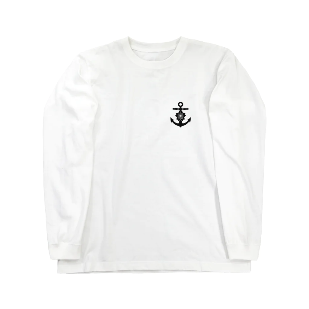 puikkoの大日本帝国海軍軍記章（ワンポイント　黒） Long Sleeve T-Shirt