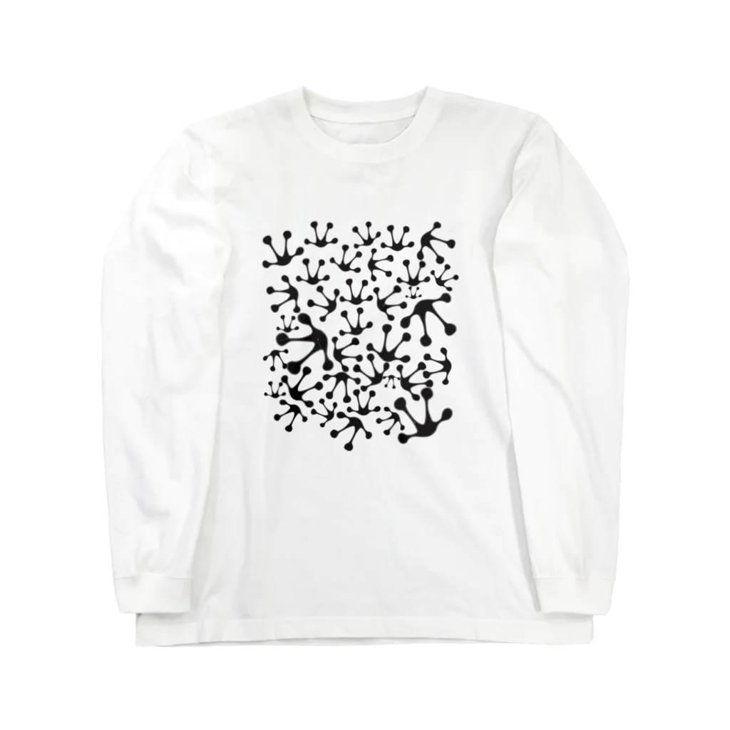 TARORIMOのFrog foot stamp Long Sleeve T-Shirt