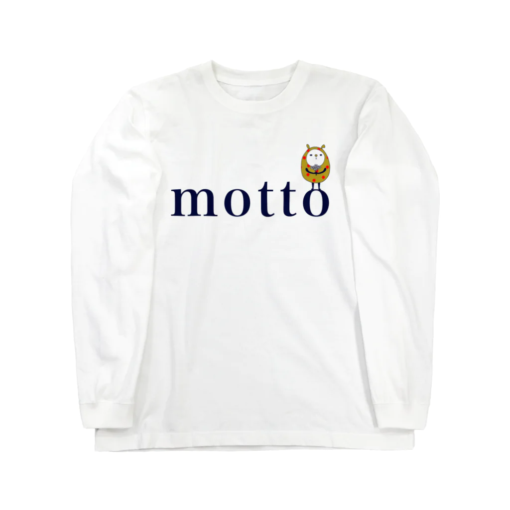 mottoのお店のうさぎをまとううさぎ&motto ロングスリーブTシャツ