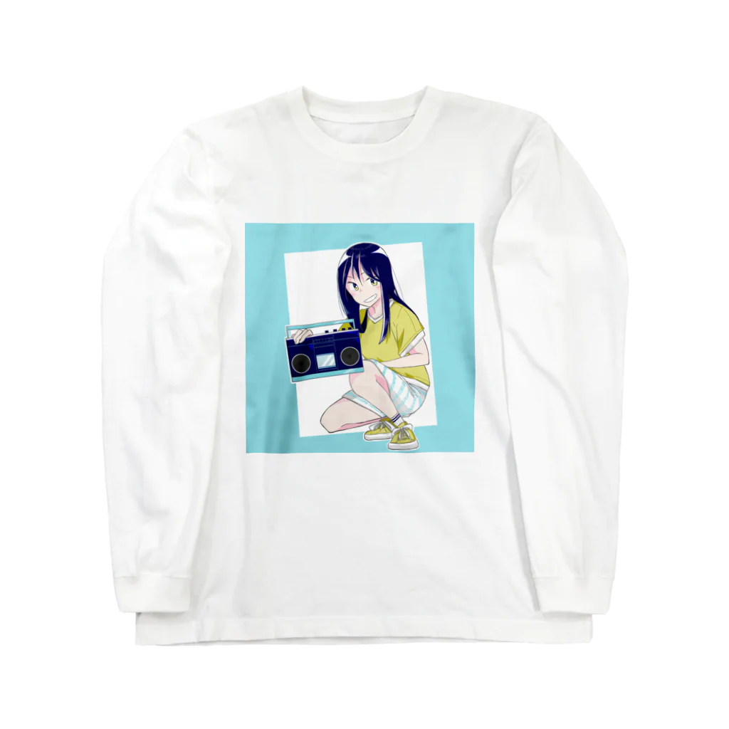 ごま幾三のお店のラジカセの少女Ｂ Long Sleeve T-Shirt