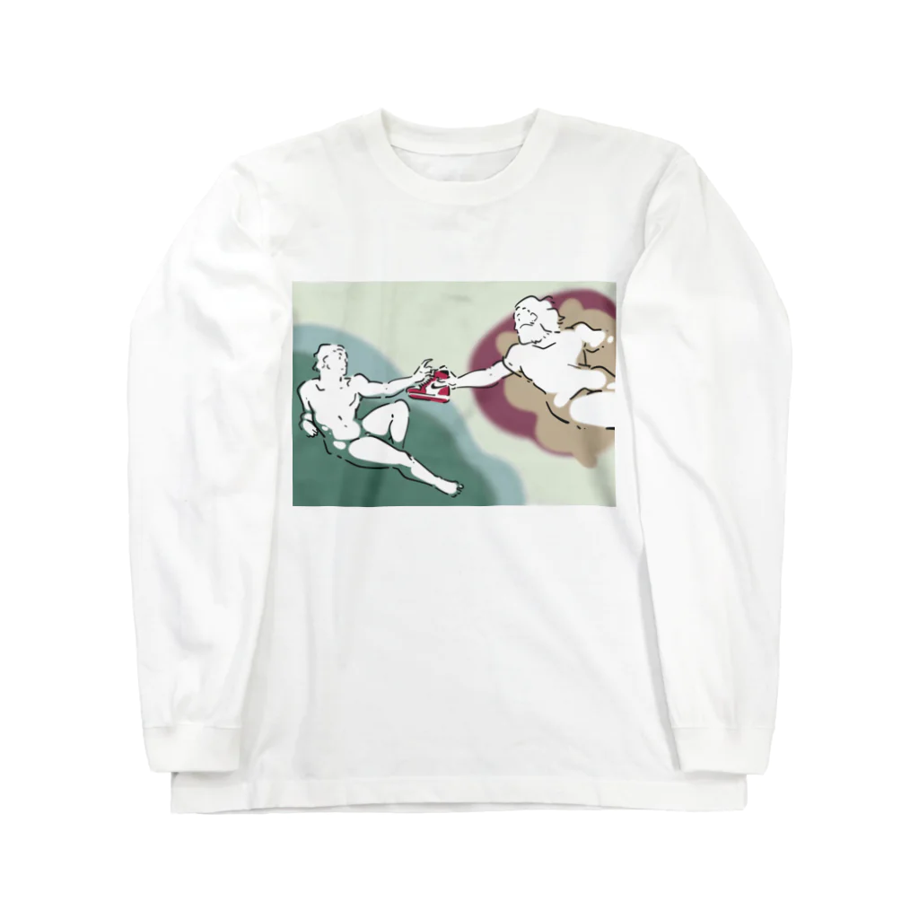 山形屋米店のアダムの創造SNKRS Long Sleeve T-Shirt