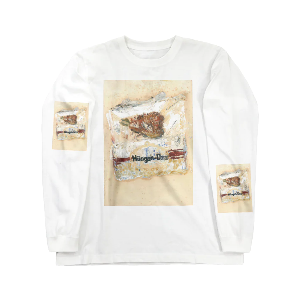 ジツハ、プリンナンダヨ。のアジフライ　オン・ザ　ハーゲンダッツ Long Sleeve T-Shirt