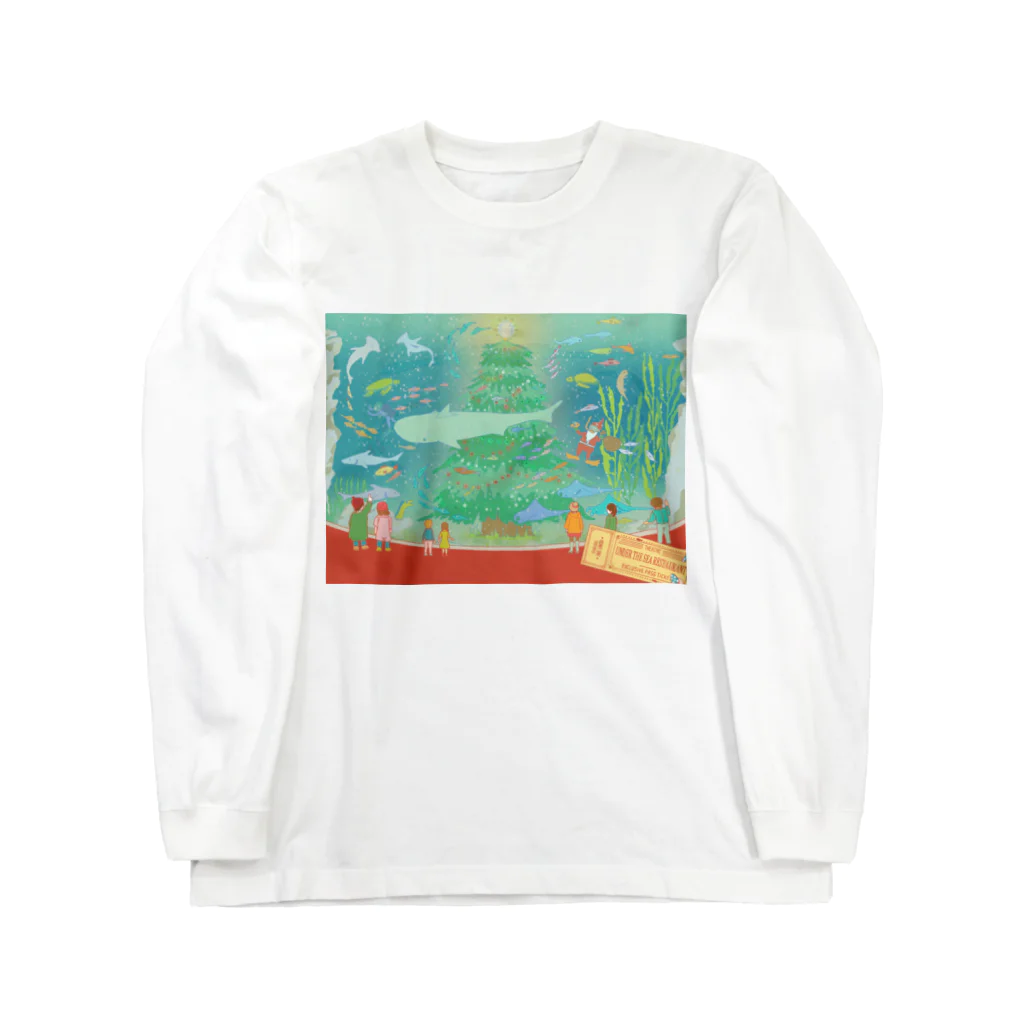 Mirai GotoのChristmas Tree Under the Water ロングスリーブTシャツ