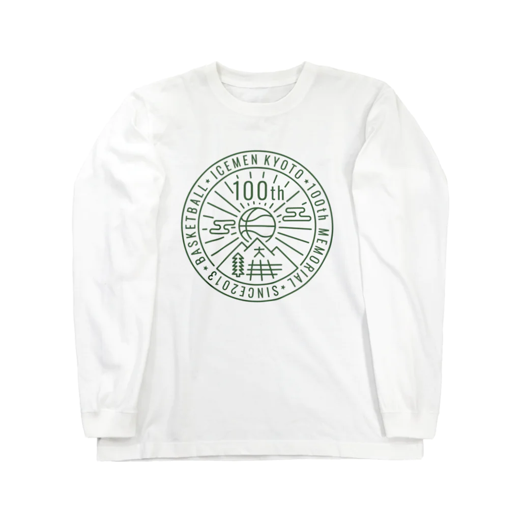 icemen kyoto 100thのicemen kyoto 100th / white base ロングスリーブTシャツ