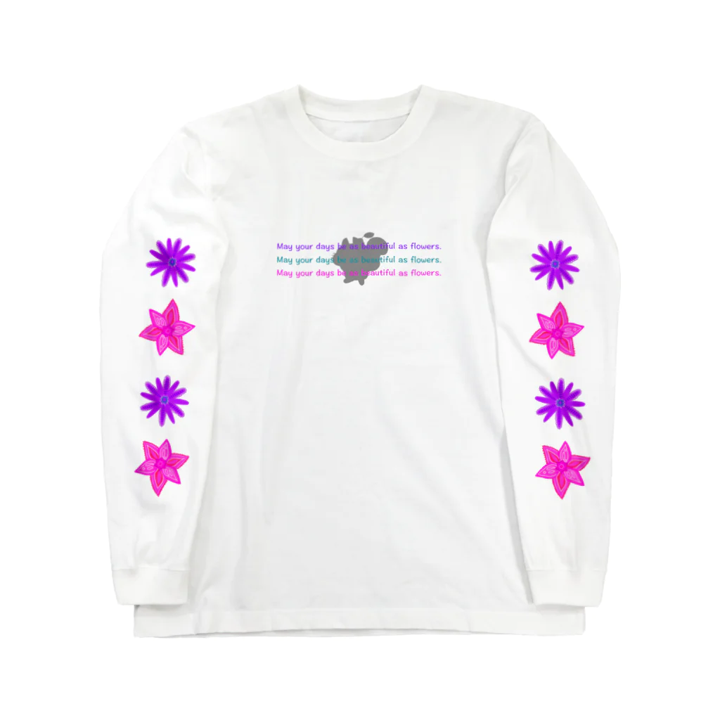 juri_coのFlowerプリント - ロングTシャツ Long Sleeve T-Shirt