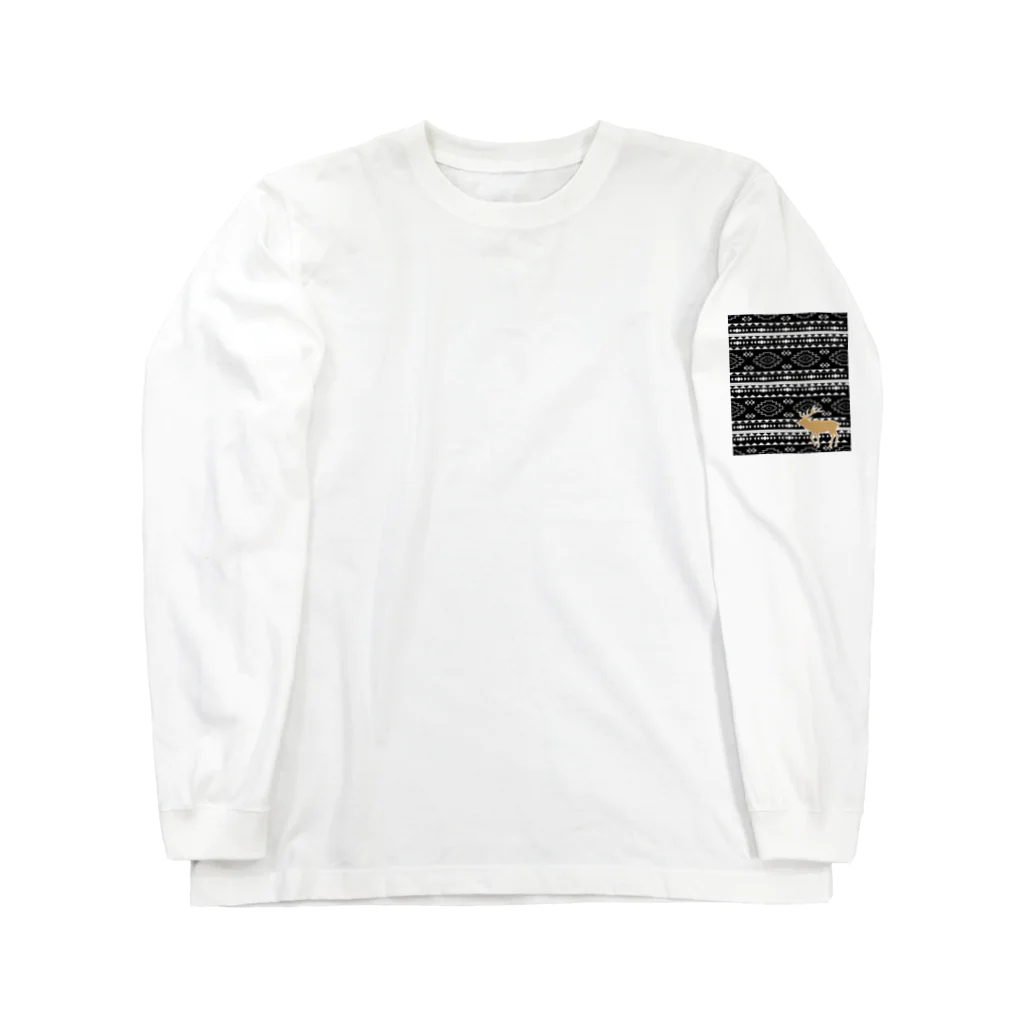 キャンプグッズ【tゑnt by leaf】のエゾシカオルテガ・キャンプグッズ Long Sleeve T-Shirt