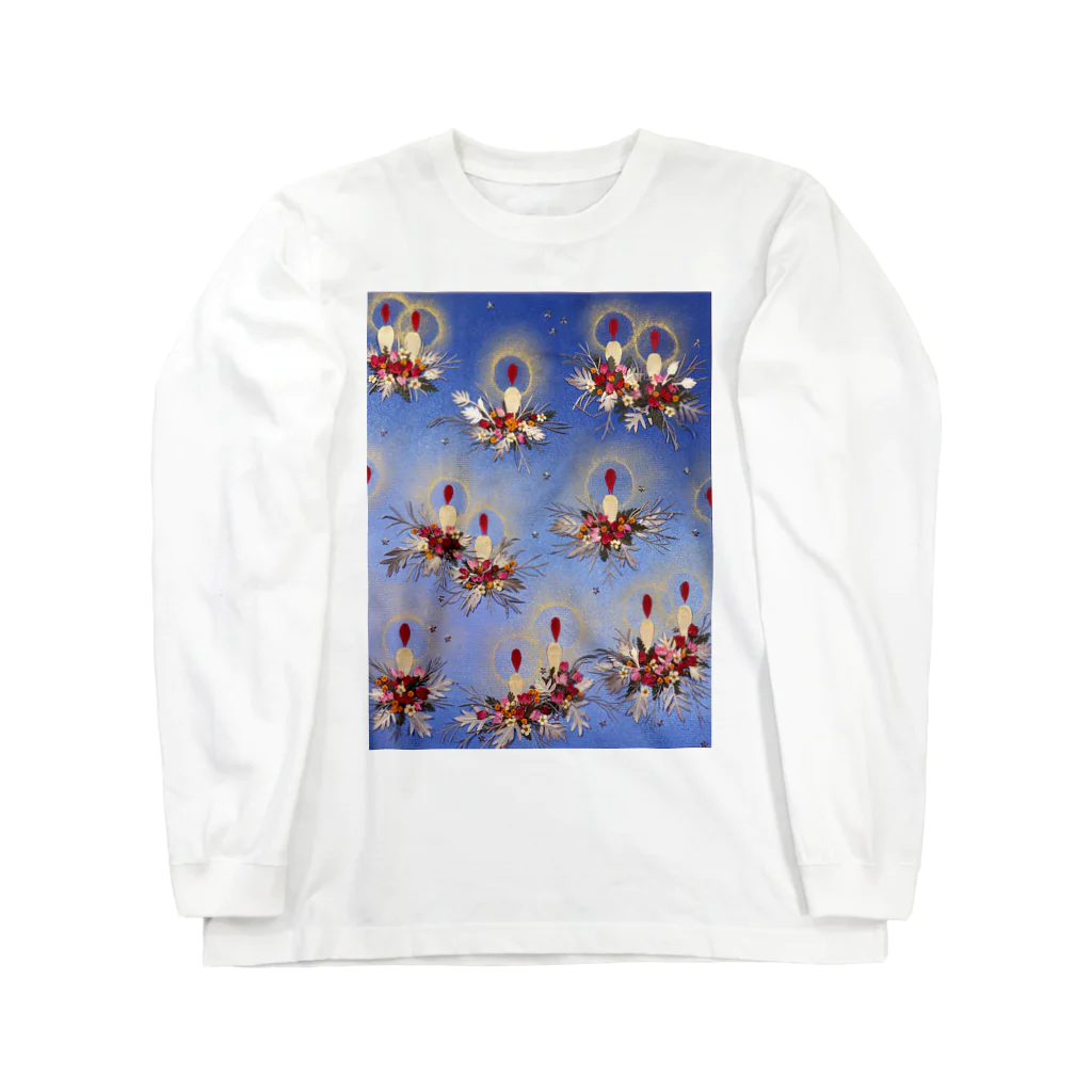 花エヴリのクリスマスキャンドル Long Sleeve T-Shirt