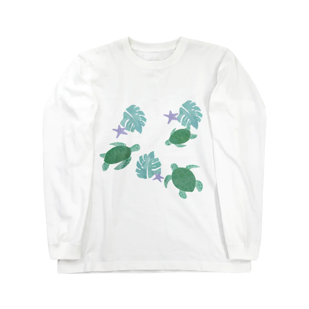 SOMALY【SUZURI店】のウミガメ Long Sleeve T-Shirt