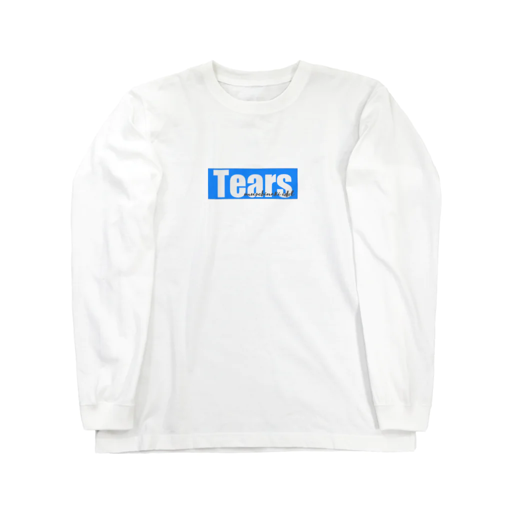 咽び泣きアイドルTears shop!!のTears ユーキブルーBOXロゴ ロングスリーブTシャツ