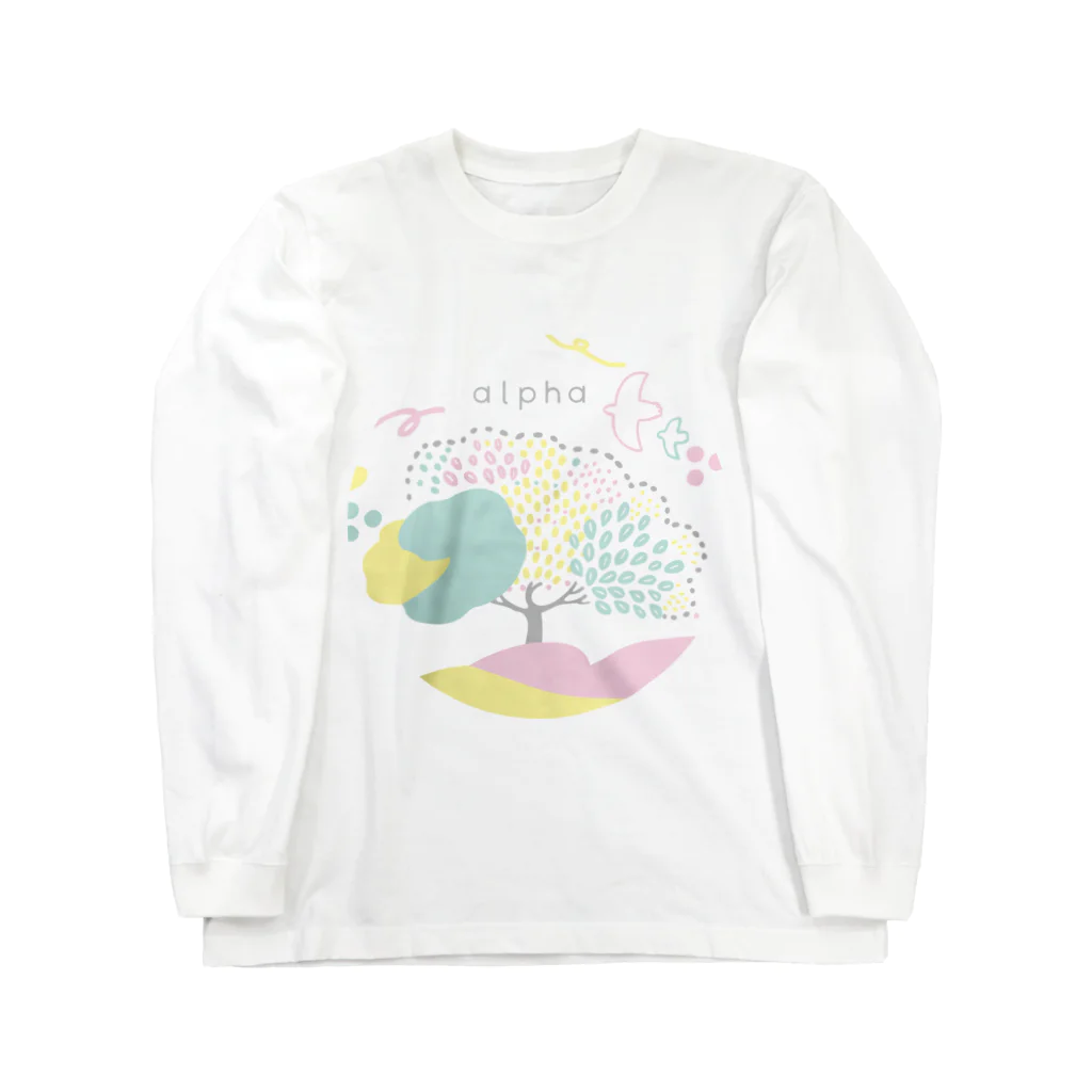 託児つきパーソナルトレーニング×リラク　alphaのalphaの木 Long Sleeve T-Shirt