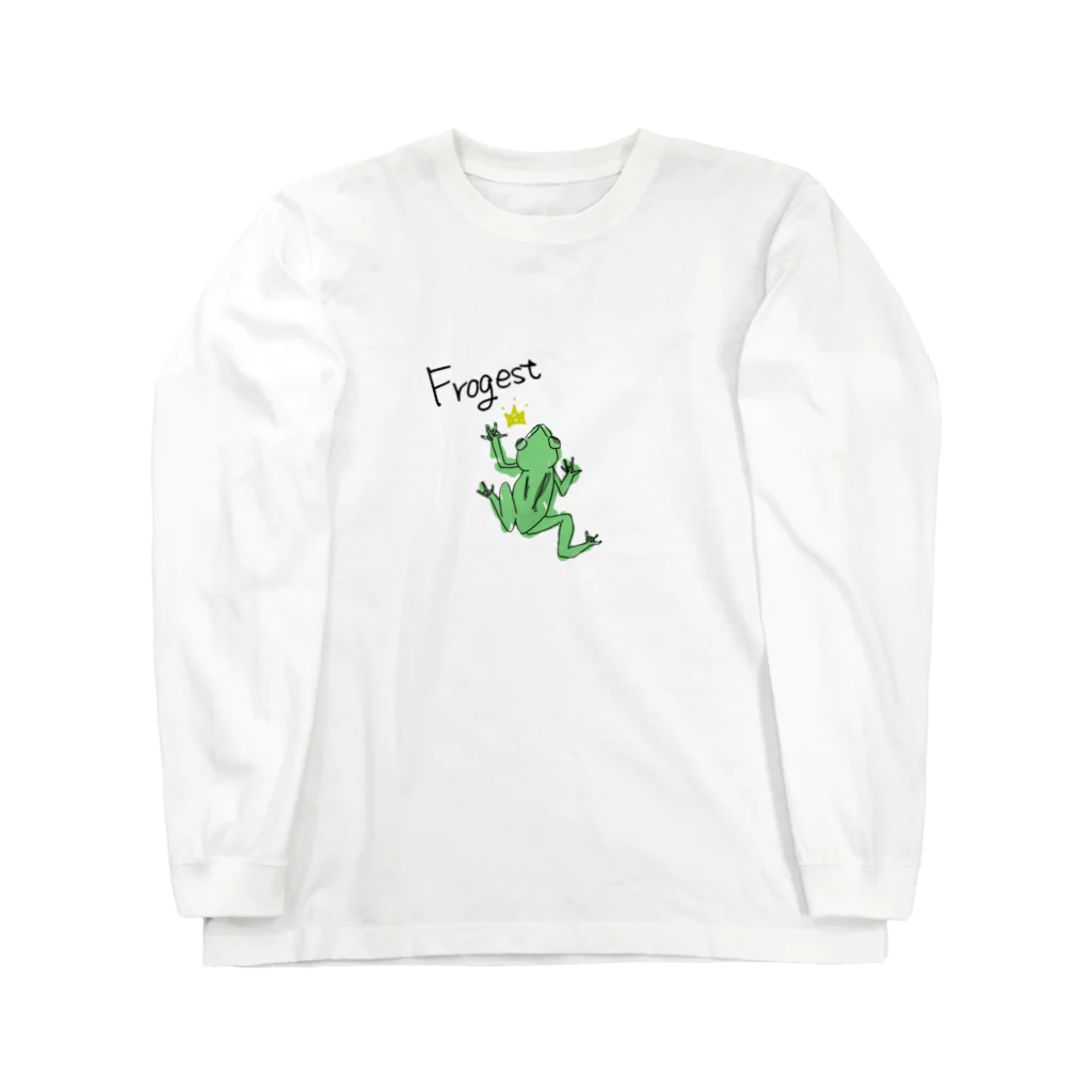 frogestのfrogest カエル　シンプルロゴ Long Sleeve T-Shirt