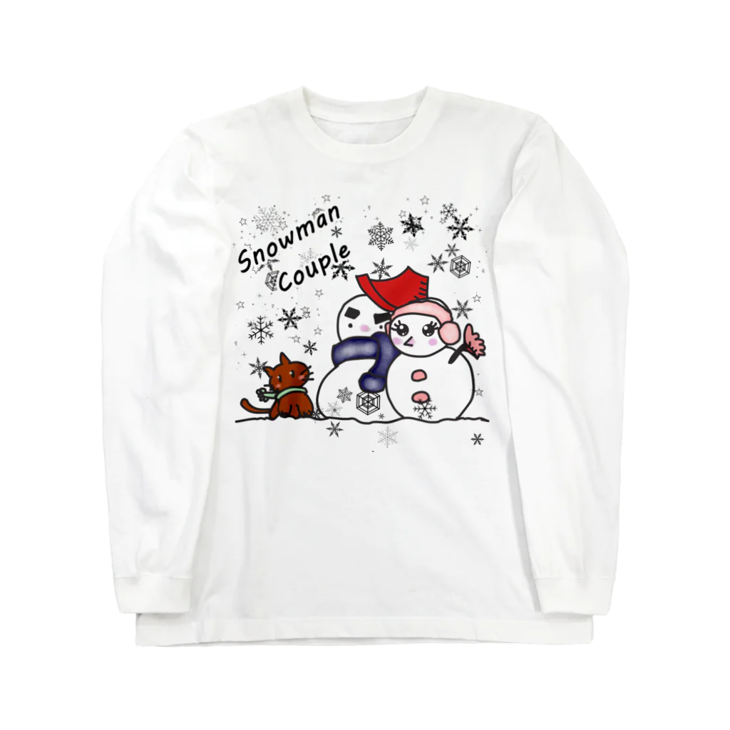 Oh!Challeの雪だるまちゃんカップル Long Sleeve T-Shirt