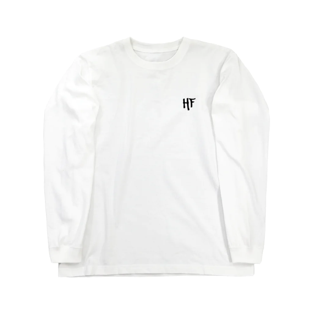 HFのHF バックロゴ　ブラック Long Sleeve T-Shirt