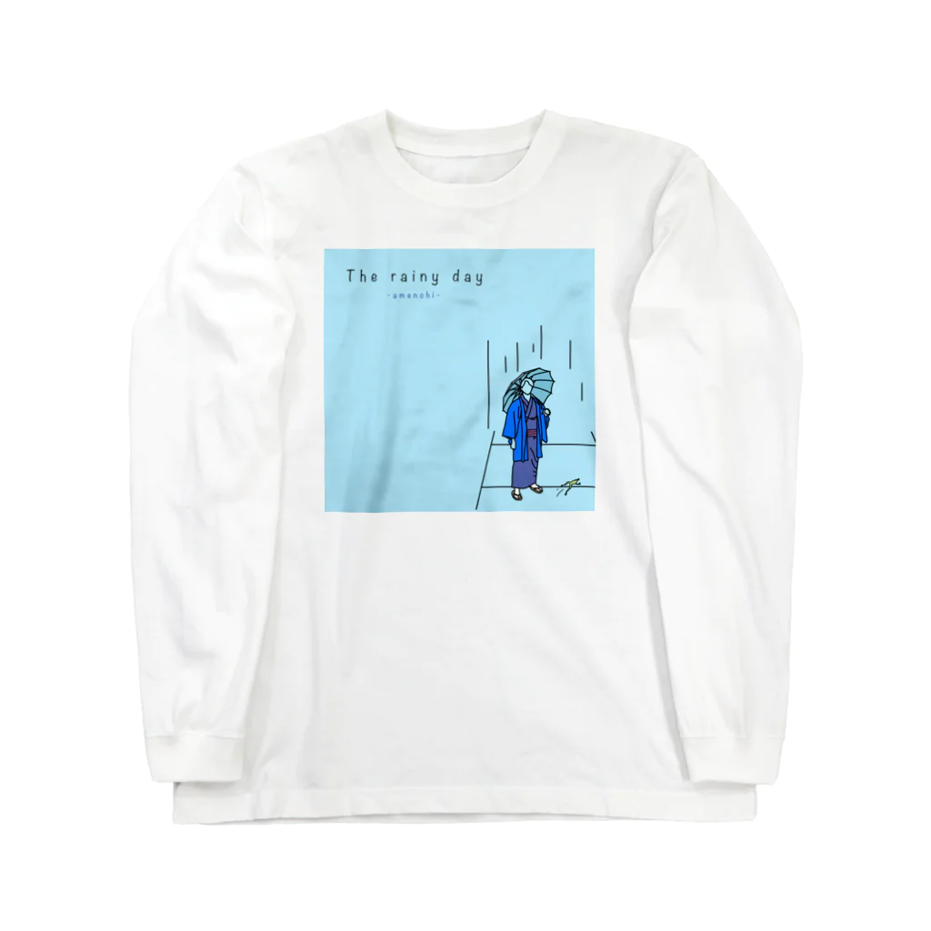 -anata no anohi-の-amenohi- (観光地でたまに見かける和装男子のある雨の日) Long Sleeve T-Shirt