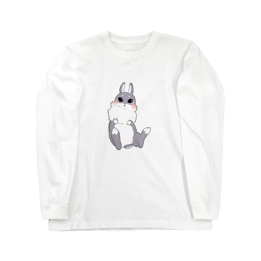 ButterConyのグレーうさぎ Long Sleeve T-Shirt