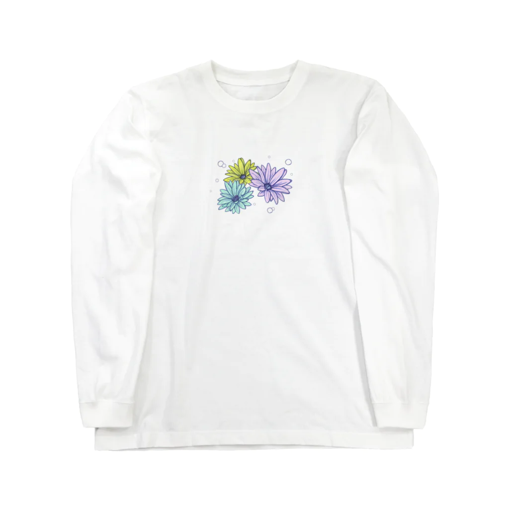 KanaYamaokaのbubbles&flowers Long Sleeve T-Shirt