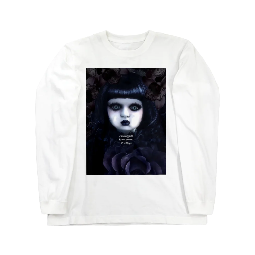 【ホラー専門店】ジルショップのDark Doll (縦長) ロングスリーブTシャツ