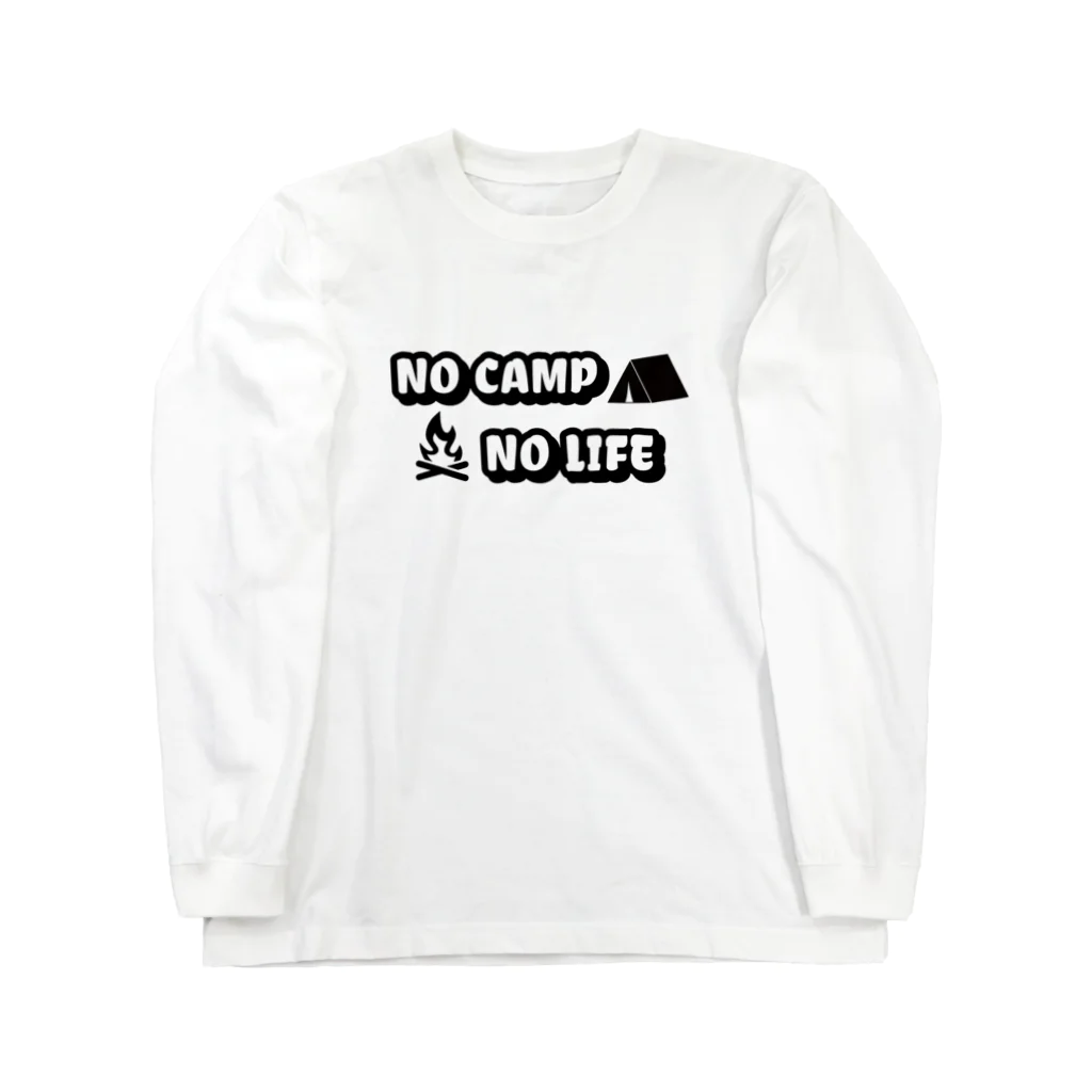 アウトドアデザインのNO CAMP NO LIFE ロングスリーブTシャツ