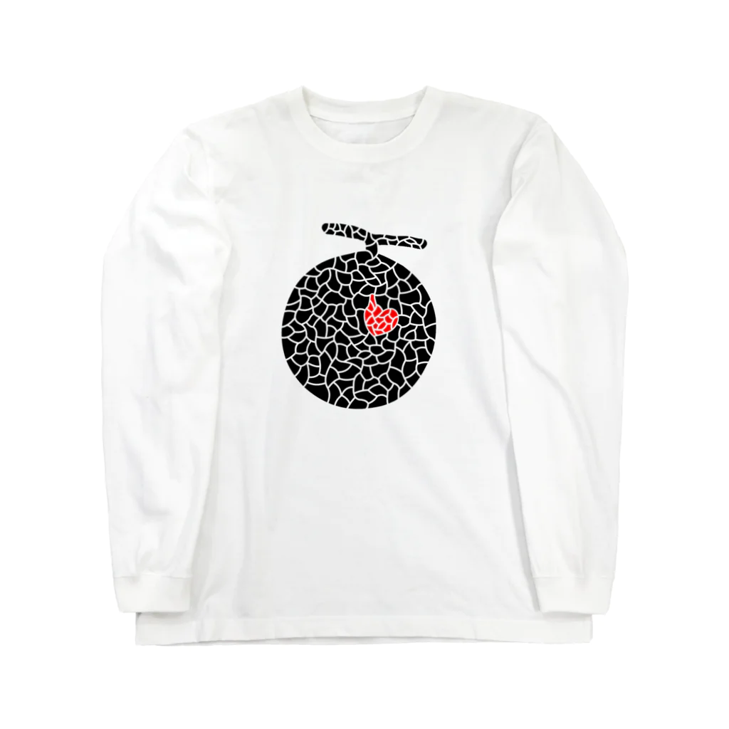 生物＝ケモノのヲ店の『tiles』Melon Long Sleeve T-Shirt