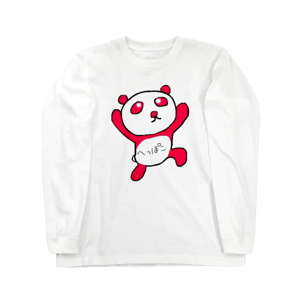 いちごや雑貨店のへっぽこパンダちゃん ロングスリーブTシャツ