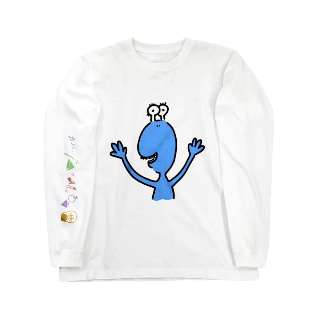MyPrincessYurinaのYurina’s Blue Alien 롱 슬리브 티셔츠