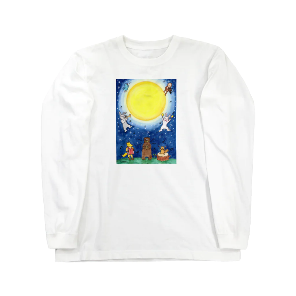 KIRARIの夢色雑貨屋さんの「月夜の音楽会」 Long Sleeve T-Shirt