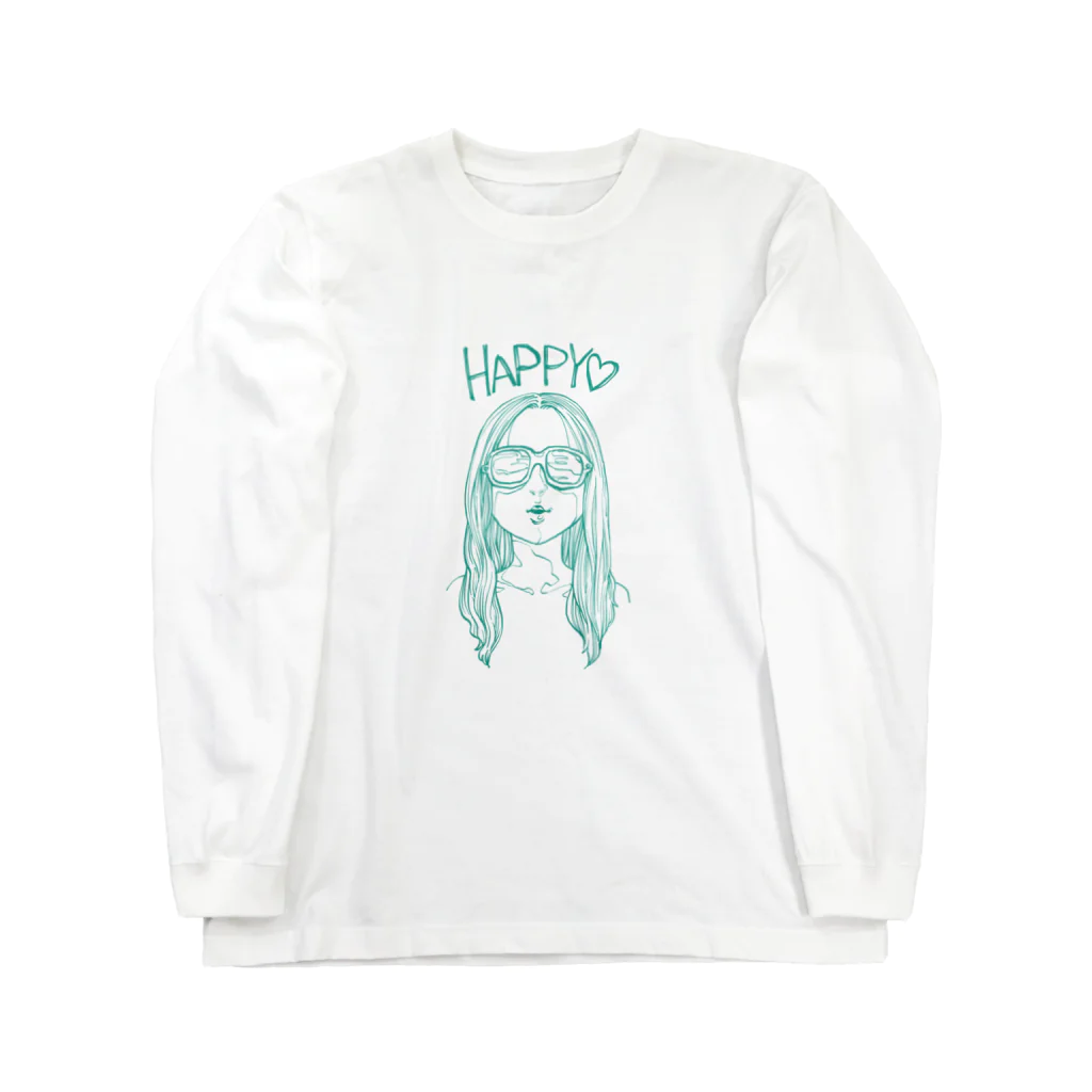 TAKUMIサメ男のhappy ロングスリーブTシャツ