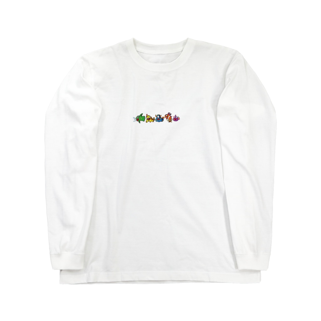 スクーバモンスターズ🤿公式グッズの連なるスクモン Long Sleeve T-Shirt