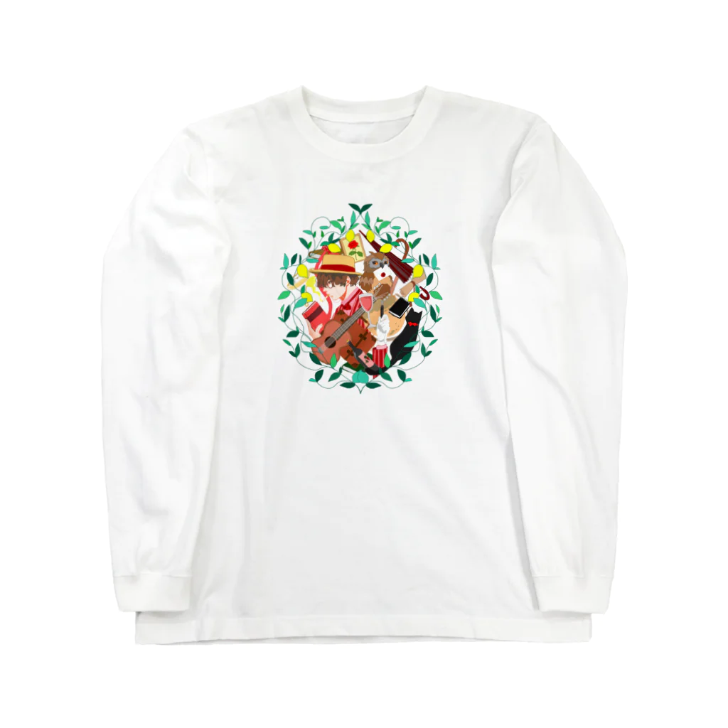 翠色の眼鏡のブリティッシュボーイ Long Sleeve T-Shirt