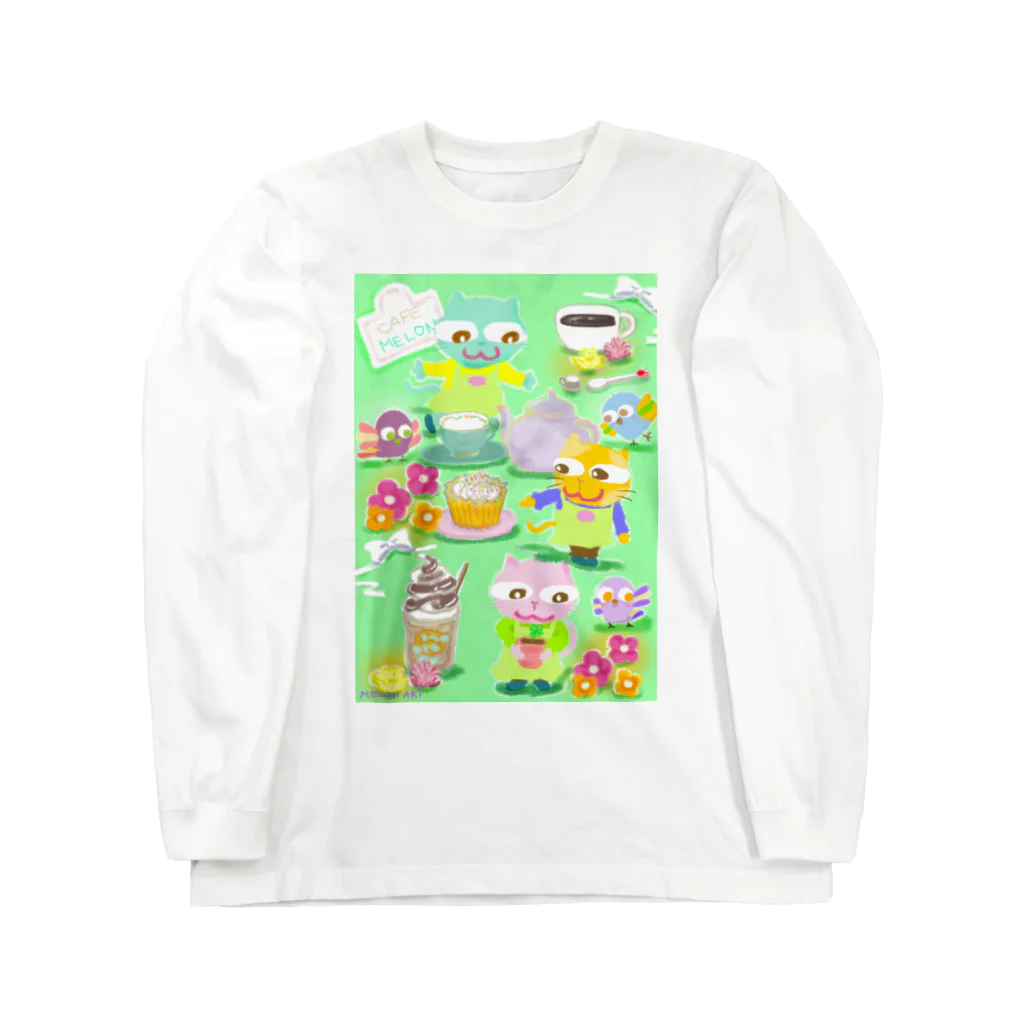 _melon_aki_のメロニャンズ　スイーツ ロングスリーブTシャツ