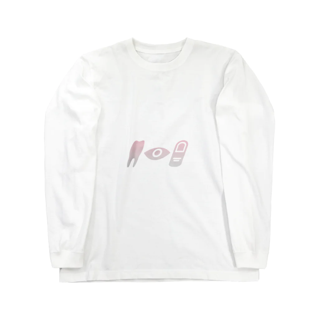 ⚡️iboibo⚡️のiboibo (pink-gray) ロングスリーブTシャツ