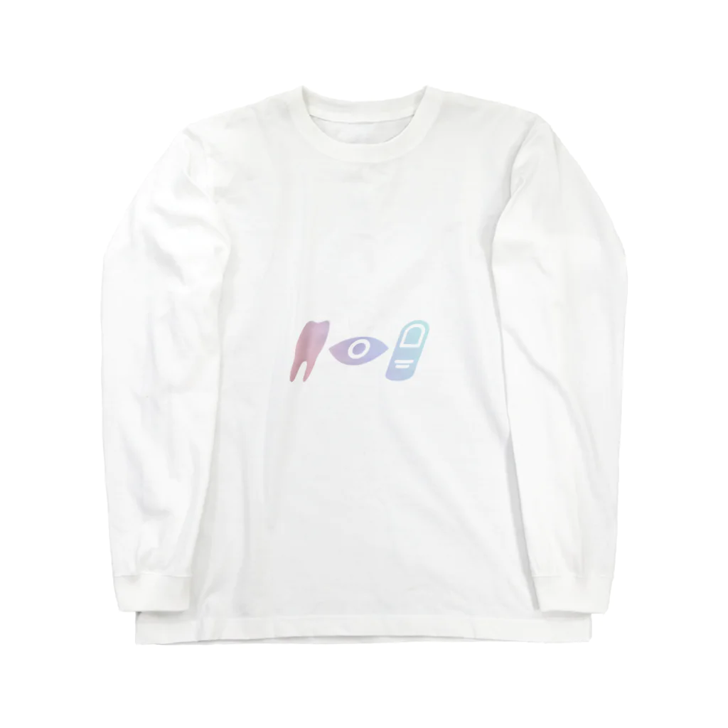 ⚡️iboibo⚡️のiboibo (pink-blue:01) ロングスリーブTシャツ