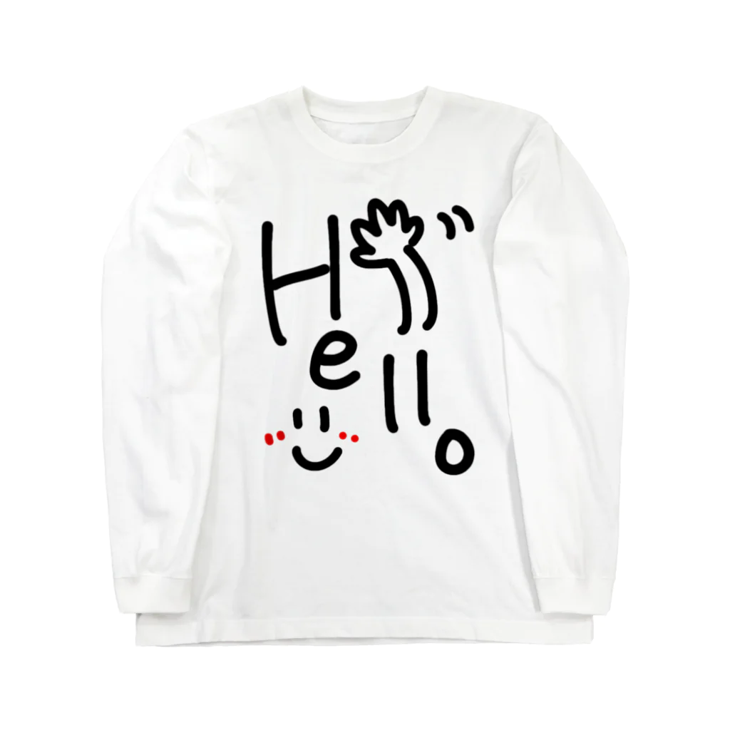 きゅーちゃんのグッズのHelloすまいる◟̑◞̑ ロングスリーブTシャツ