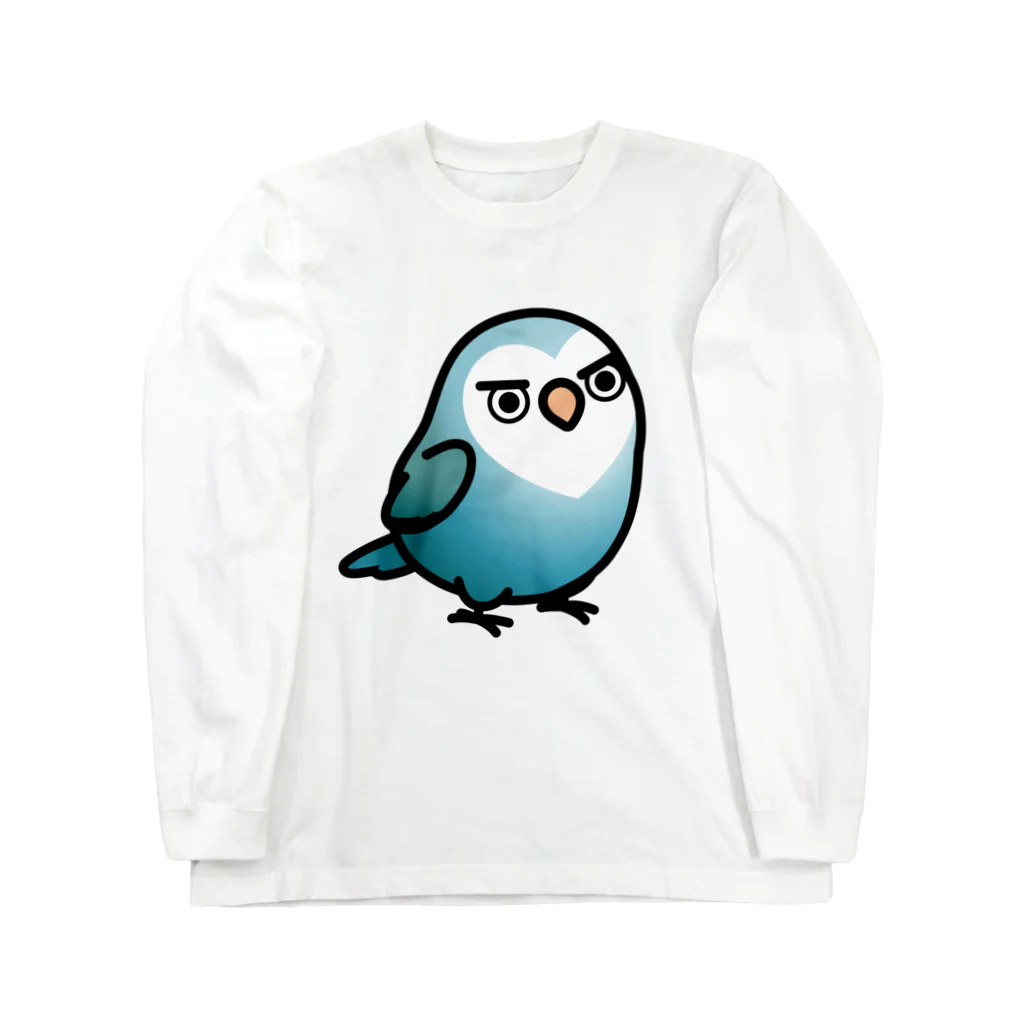 Cody the LovebirdのChubby Bird ちょっと生意気なコザクラインコ ロングスリーブTシャツ