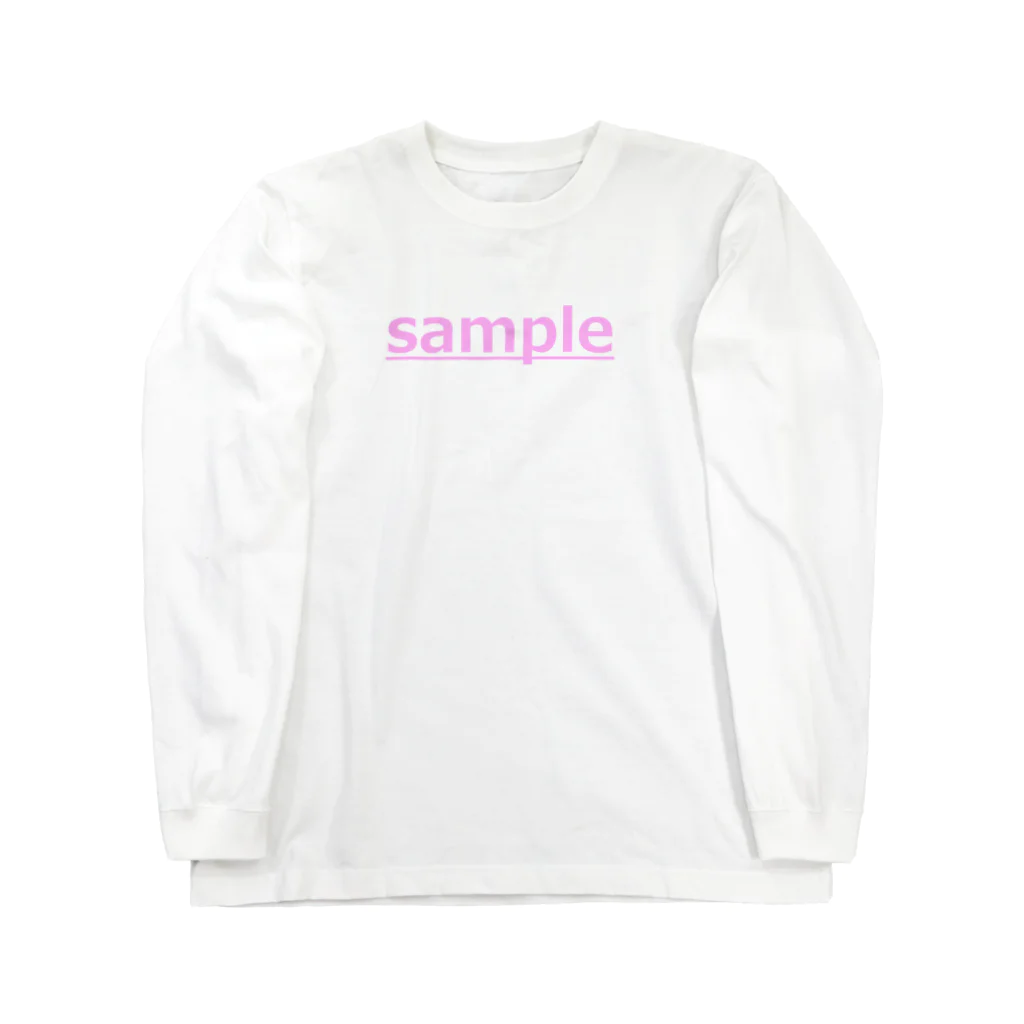 りんごあめの子のsampleデザイン(ピンク) ロングスリーブTシャツ