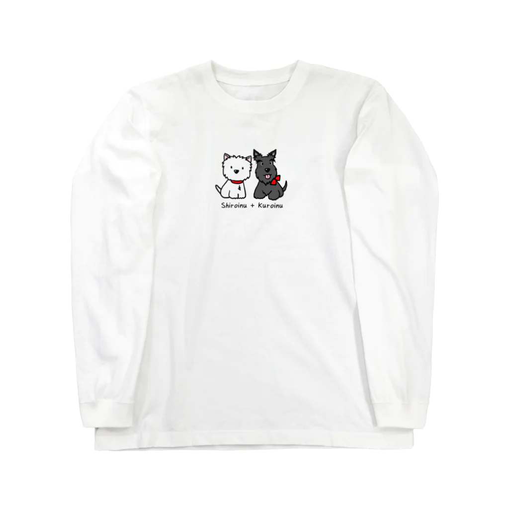 Kizplanning 「Sylph&Devil's」のしろいぬルッチー＋くろいぬリア Long Sleeve T-Shirt