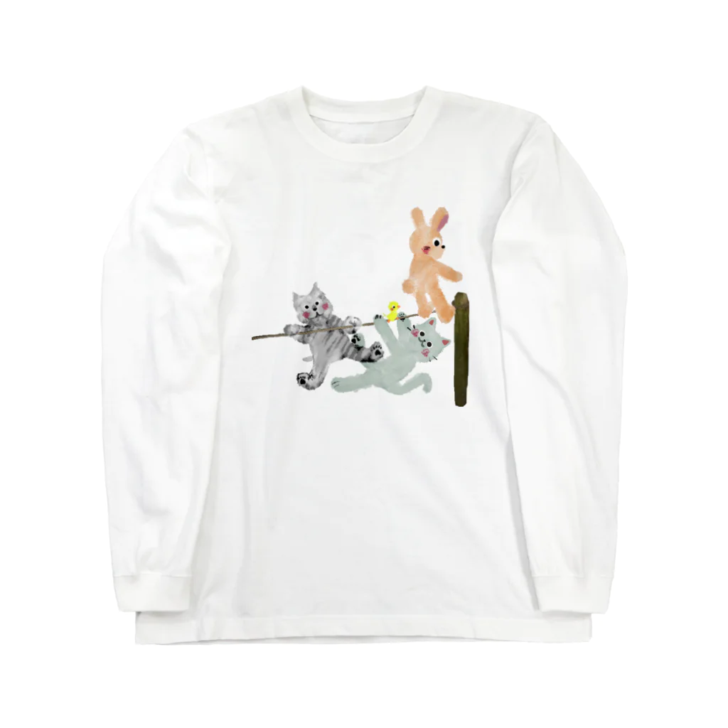 🤍一ノ瀬 彩 🐇⸒⸒ suzuri支店🤍の甘えん坊全員集合！【ゆめかわアニマル】 Long Sleeve T-Shirt