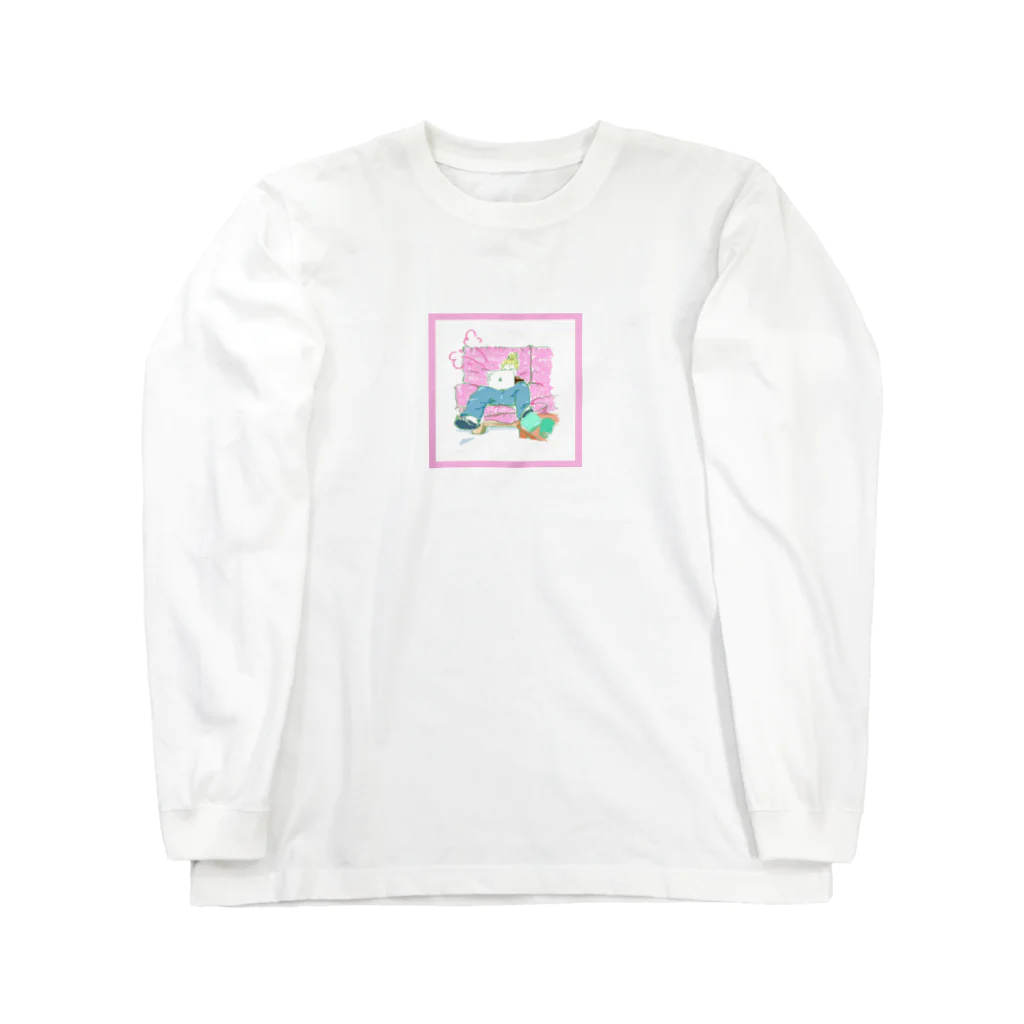 girls girls girlsのa relaxing girl Long Sleeve T-Shirt