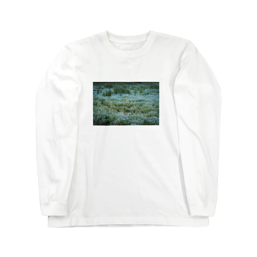 cellyuimatsushimaのblue flowers Long Sleeve T-Shirt