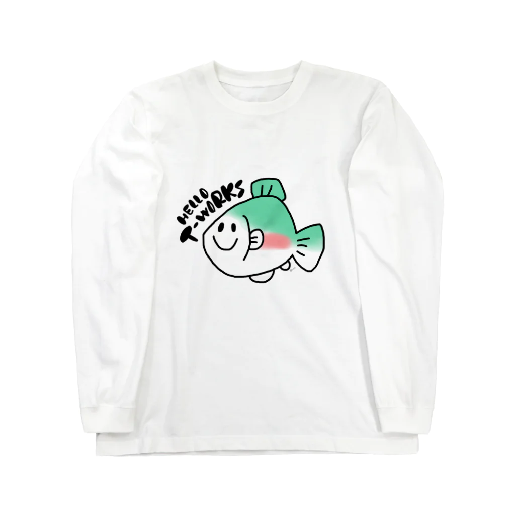 ハローティーワークスのニジマスどーん Long Sleeve T-Shirt