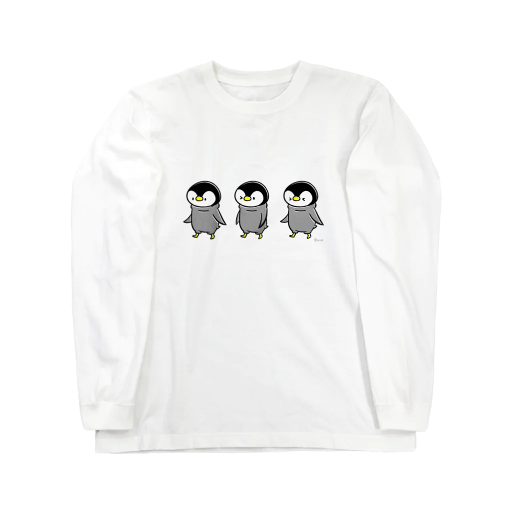 しろくま&ペンギン通信の歩くペンギン Long Sleeve T-Shirt